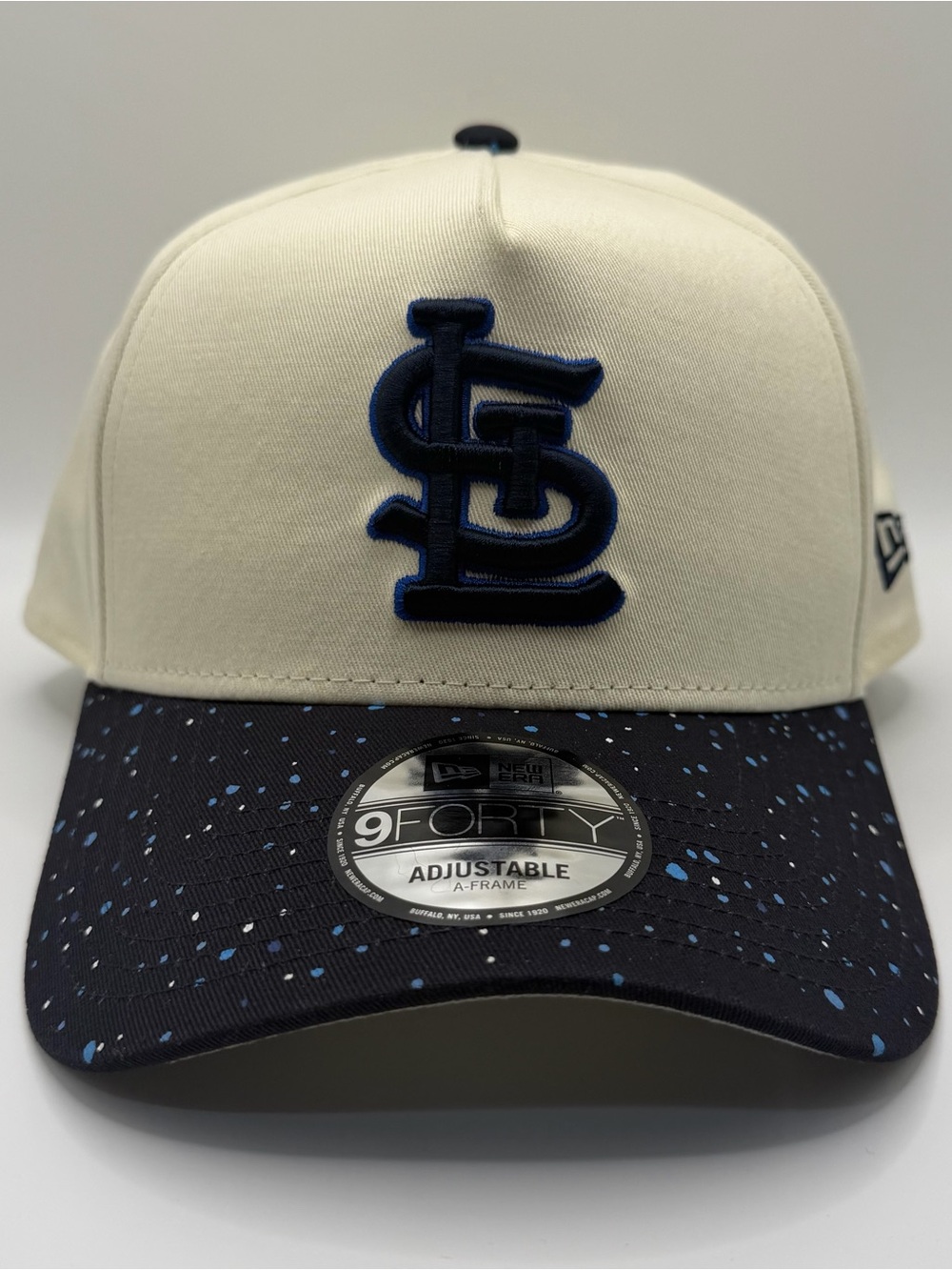 St. Louis Cardinals New Era 9FORTY Speckle A-Frame Cream Adjustable Hat
